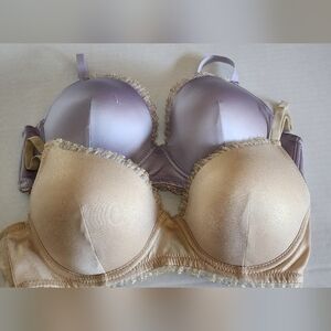 Elegant Women's Intimates Set - Purple and Cream